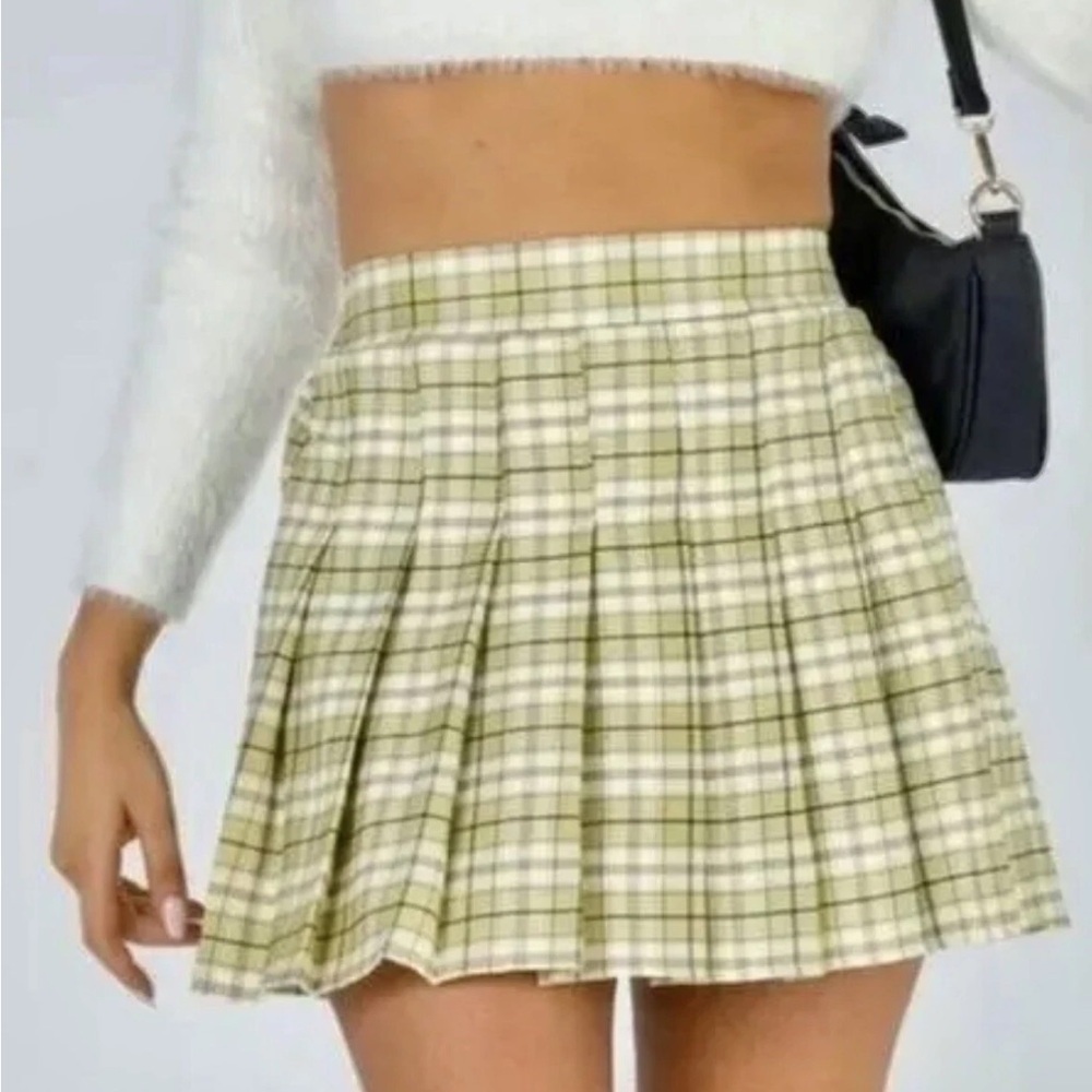 PRINCESS POLLY xx Plaid Check Pleated School Girl Lona Mini Skirt Size XS/S NEW
